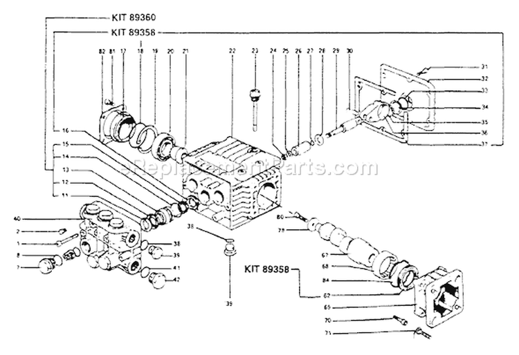 Page C Diagram and Parts List for 0457-0  Briggs and Stratton Pressure Washer